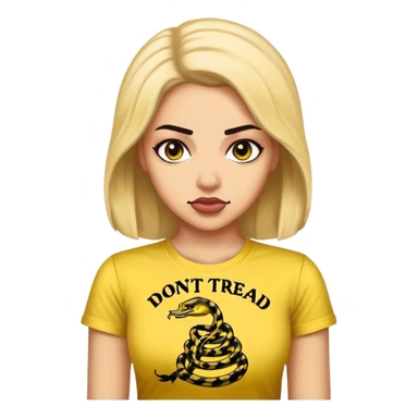 libertarian woman shirt dont tread on me sticker