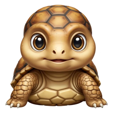 cinematic-baby tortoise-realistic--emoji,,-cute-wise-face-peering-ahead-with-calm-determination,-cute large-eyes-reflecting-centuries of wisdom, sticker