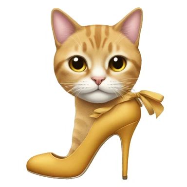 cat wearing high heels  sticker