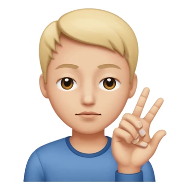 one eye close like giving a blink with hand pointed  sticker