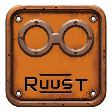 The game “rust” logo sticker