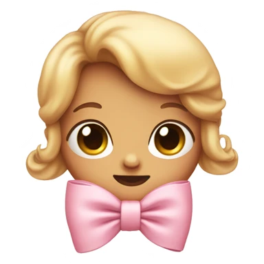 cute baby pink bow sticker