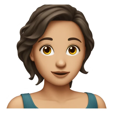 Brunette girl in love sticker