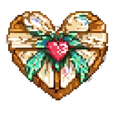 beige heart waffle sticker