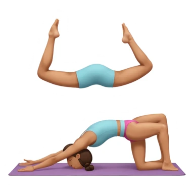 yoga backbend pose sticker