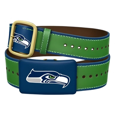 Seattle Seahawks Blue and Green Karate Belt sticker