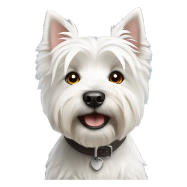 Cute West Highland white terrier dog  sticker