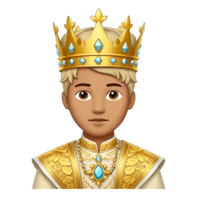 portrait of sun king sticker