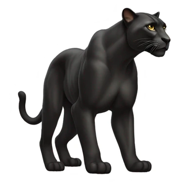 panther animal, full body, threating, right side picture sticker