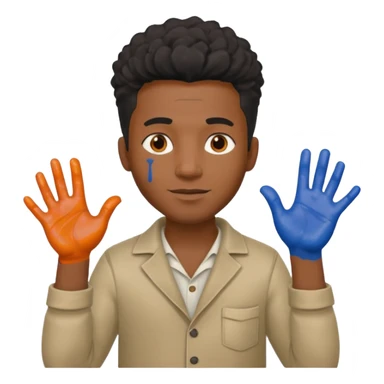 Ceramic Painter black man sticker