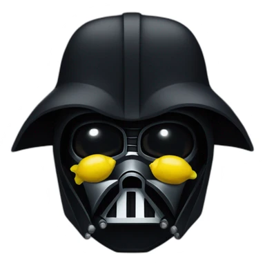 Dark Vador with a lemon hat sticker