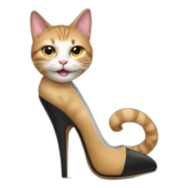 Cat wearing high heels sticker