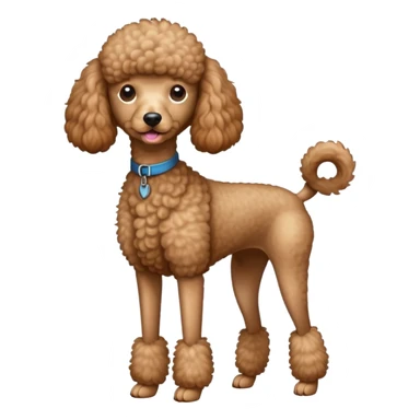Super skinny light brown poodle sticker