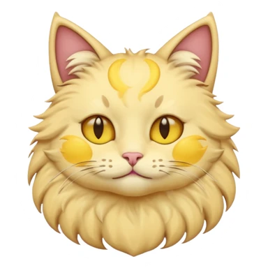 cat made of moon emojis simple  sticker