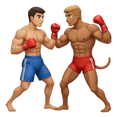 Dog punching man  sticker