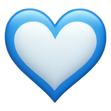 Blue and white heart sticker