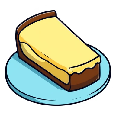slice of New York style cheesecake sticker