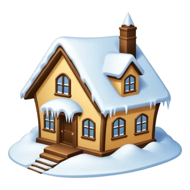 house buried in snow sticker