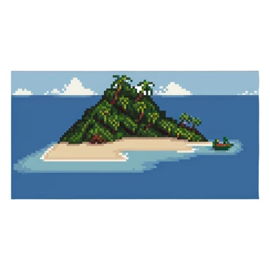 SimDay Bay near a tropical island in the Pacific Ocean sticker