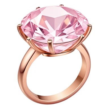 Romantic valentines Pastel pink and rose gold Diamond ring sticker