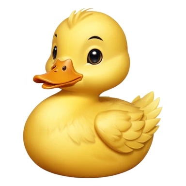 baby duck with open beak sticker