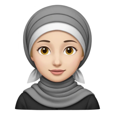 make her into emoji greyscale with tichel sticker
