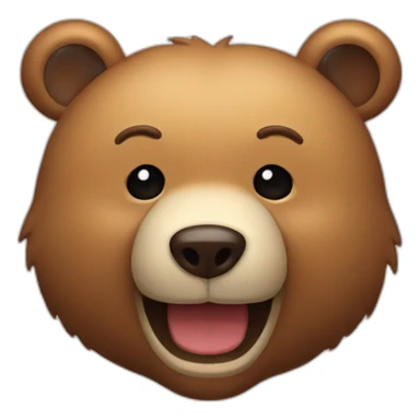bear head smiles ambiguous sticker