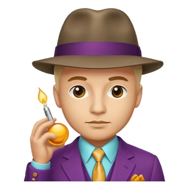Retro Mobster with colored suits and hats sticker