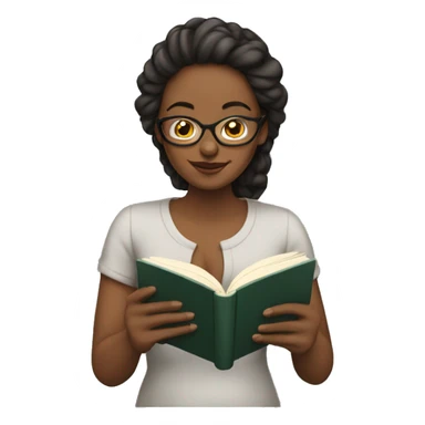 Woman reading books sticker