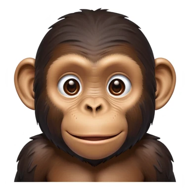 chimp with expressive face sticker