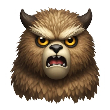 angry owlbear from Dungeons & Dragons super realistic sticker