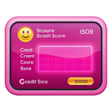pink credit score check sticker