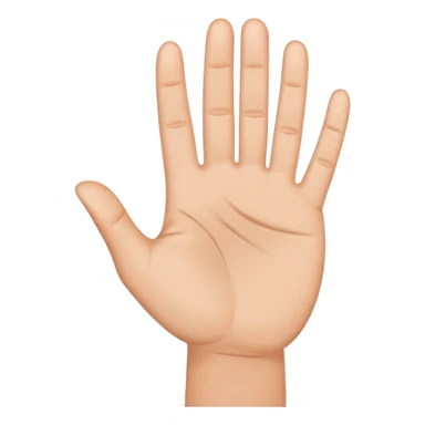 raised hand gesture signaling stop sticker