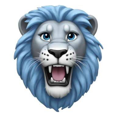 Blue lion (Detroit lions) sticker