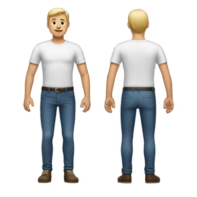 Man with Two hand and leg with black shoulder sticker