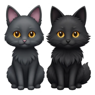 Black cat sucking silver fox sticker