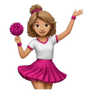 turtle girl dancing with skirt holging o mpom sticker