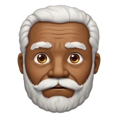 black grandpa with white hear and a big bear wrinkled as fuck sticker