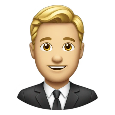 business man with formal attire sticker