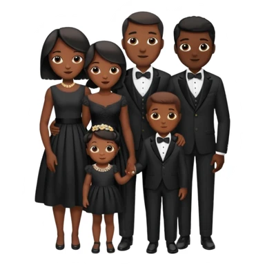 A fam of 7 mom dad big bro big sis middle sis and 2 baby we r black skin coulor and we r fine and baddies sticker