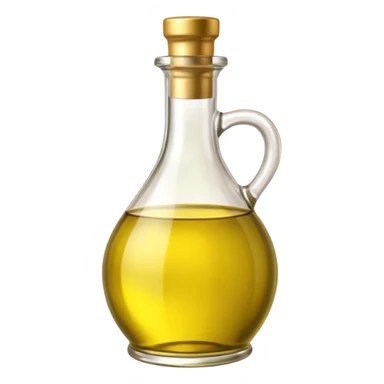 olive oil bottle object icon, glass bottle with golden olive oil, 3D cartoon, mobile game icon style, clean background, no text, no watermark
 sticker