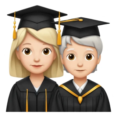 NIETO EGRESADO CON SU ABUELA SIN GORRO sticker