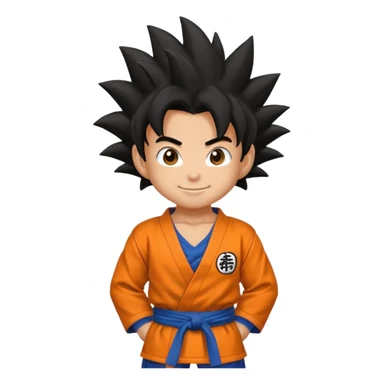 goku kid smiling from dragon ball emoji sticker