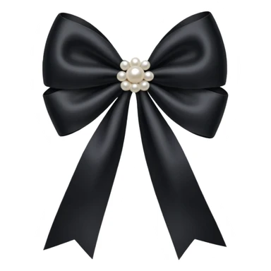 Black bow with pearls  sticker