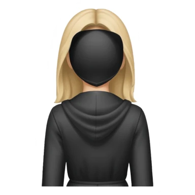 anonymous girl standing ,view from the back sticker