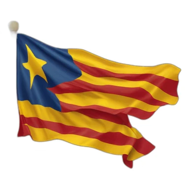 Drapeau catalan avec écrit dessus catalogne  sticker