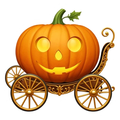 pumpkin carriage sticker