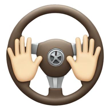a hand on a steering wheel sticker