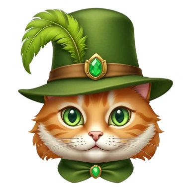 classic Puss in Boots face, confident and charming expression sticker