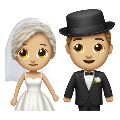 make me an a jewish bride and groom sticker